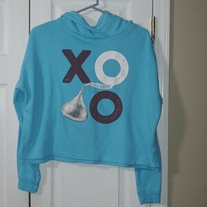 Hershey's Kisses  XOXO over sized lightweight hoodie  Sz M